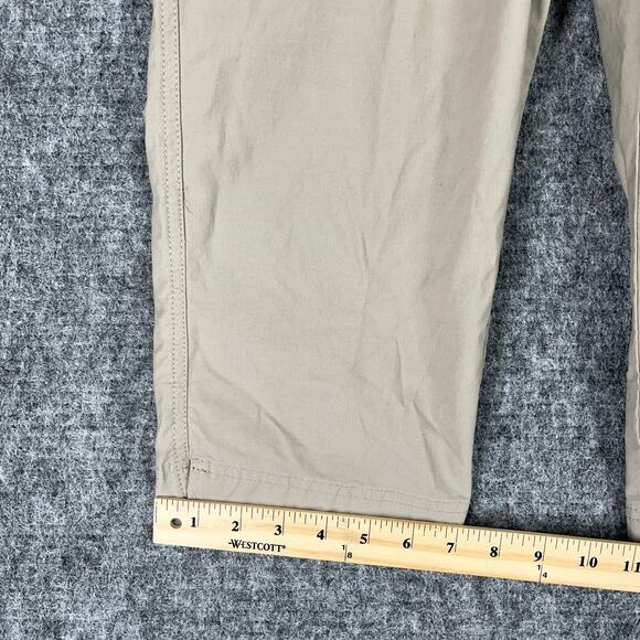 Eddie Bauer Pants Womens 2 Khakis Cropped Capri Stretch Waist Drawstring Camping - Picture 9 of 11